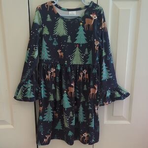 Cat & Jack Navy Forest Print Dress